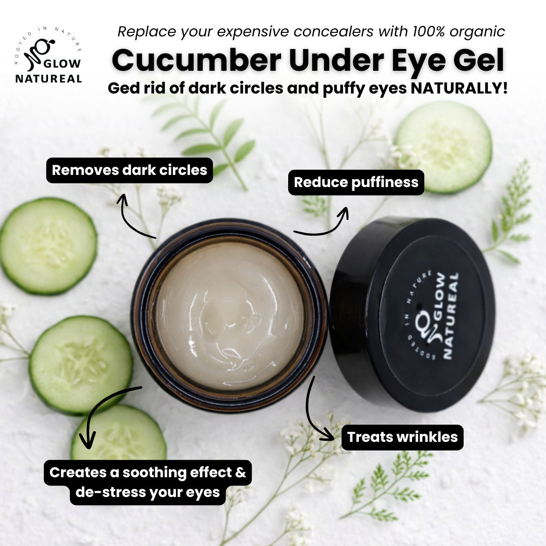 Glownatureal Cucumber Under Eye Gel - Cooling & Hydrating Eye Care