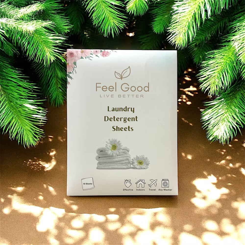 Feel Good Laundry Essentials for Travel - Foldable Hanger and Laundry Detergent (10 sheets in Envelope)