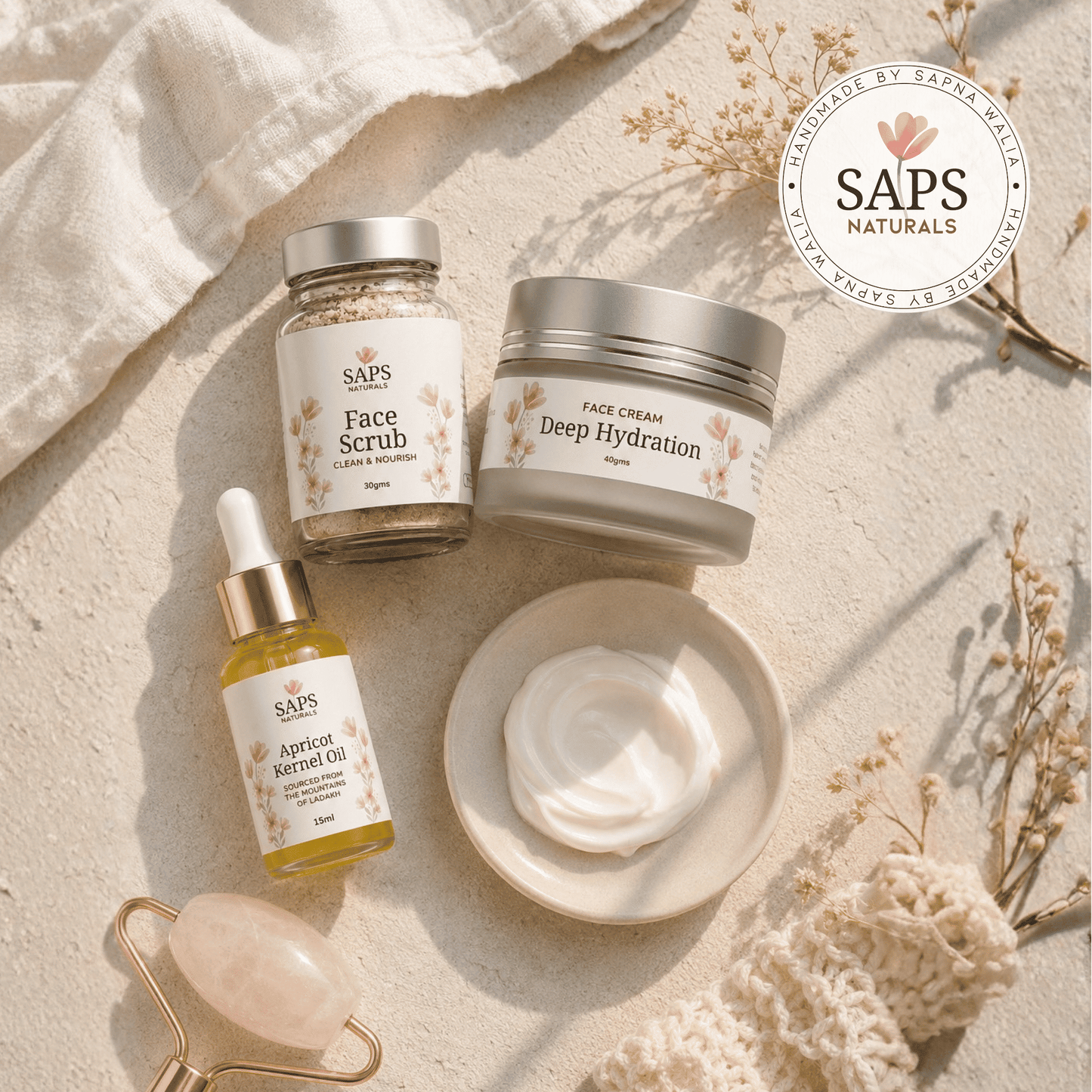 SAPS Naturals Face Scrub - Clean and Nourish for Smooth & Radiant Skin