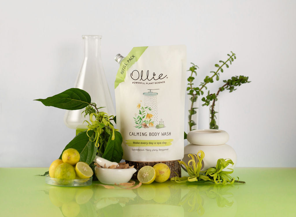 Ollie Vegan Body Wash for Sensitive Skin (Sandalwood/Ylang ylang)