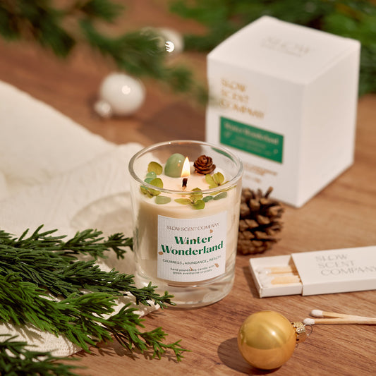 Slow Scent Winter Wonderland Scented Crystal Candle
