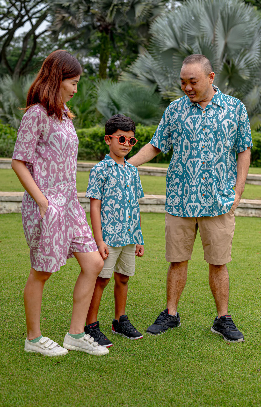 Ankara Blue Unisex Adult Cotton Shirt Multi coloured | Mens Clothes | The Green Collective SG