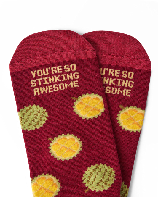 Talking Toes Awesome Durian Crew Sock | Other Accessories | The Green Collective SG