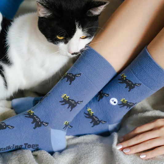 Talking Toes Scaredy Cat Crew Socks