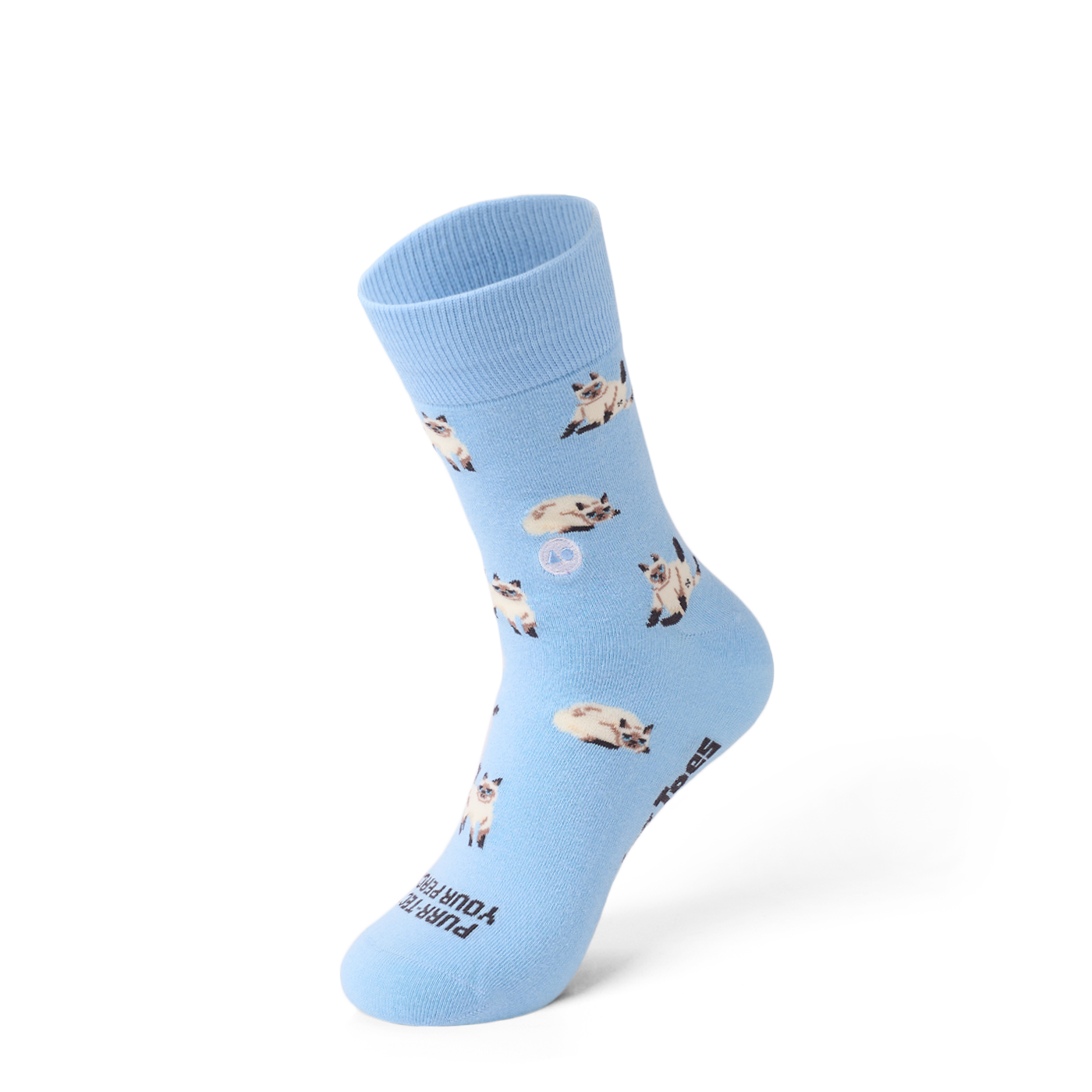 Talking Toes Grumpy Siamese Crew Socks