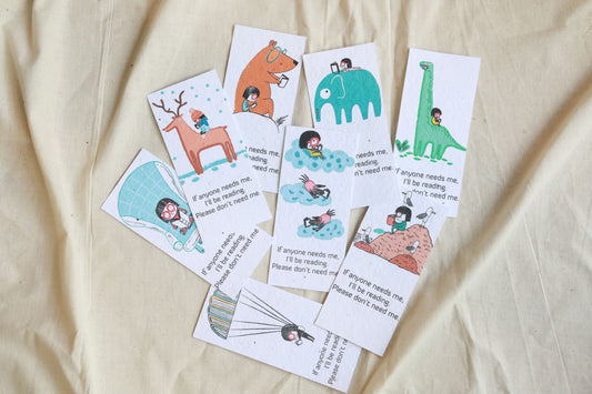 Purple & Pure Plantable & Biodegradable Bookmarks - Set of 8