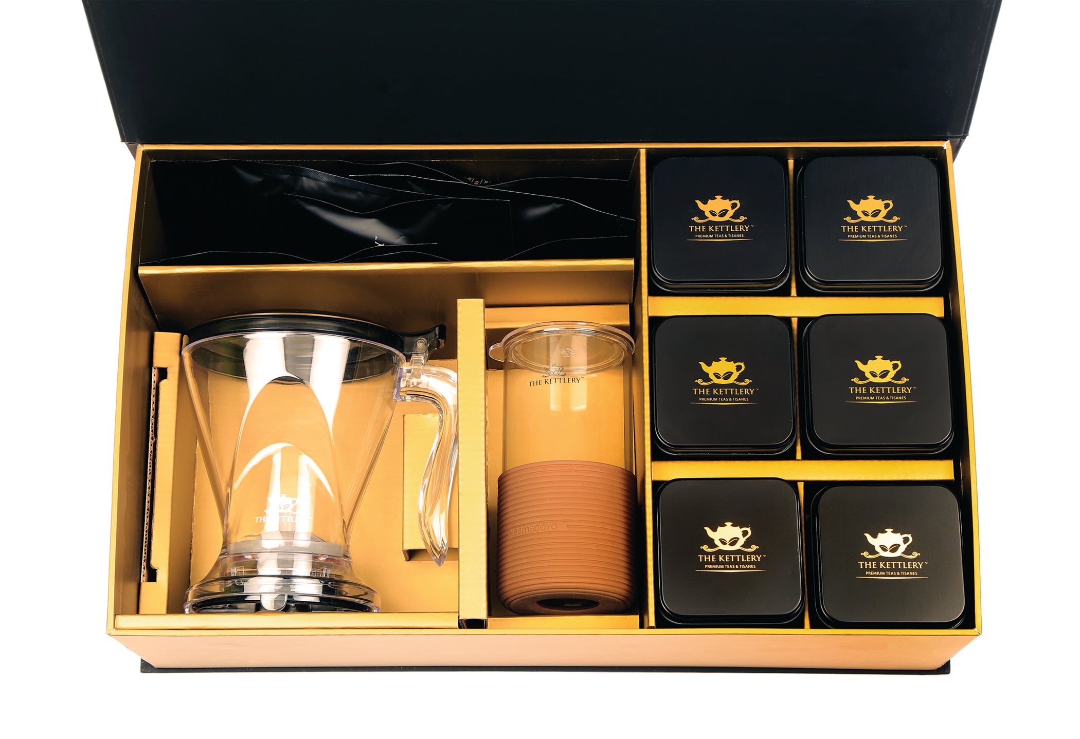 Gentlemen's Tea Set, Premium Tea Gift Set with Tea Maker & Darjeeling tea, Assam tea, Nilgiri tea