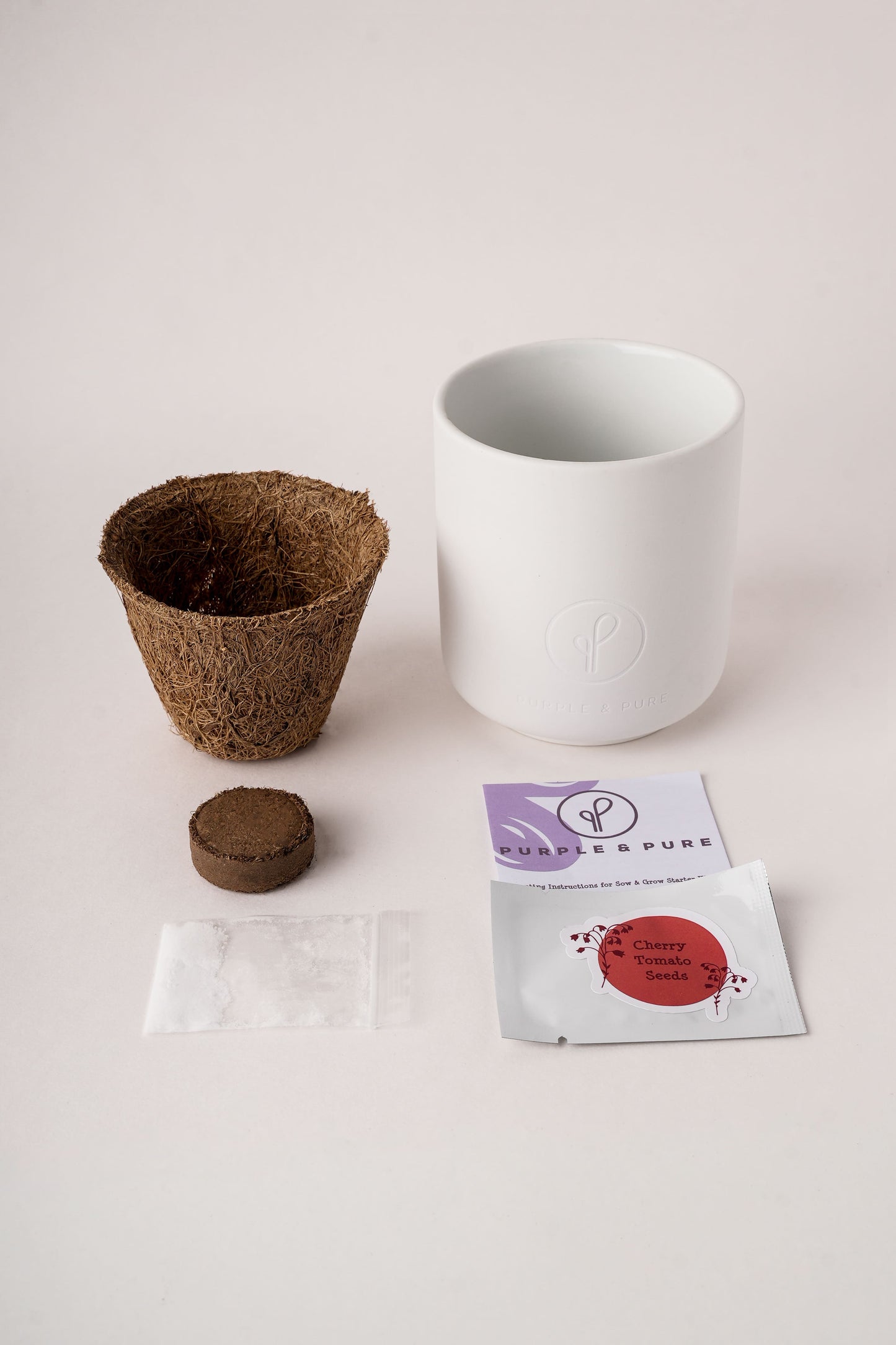 Purple & Pure Sow & Grow Starter Kit - Grow your own herbs at home