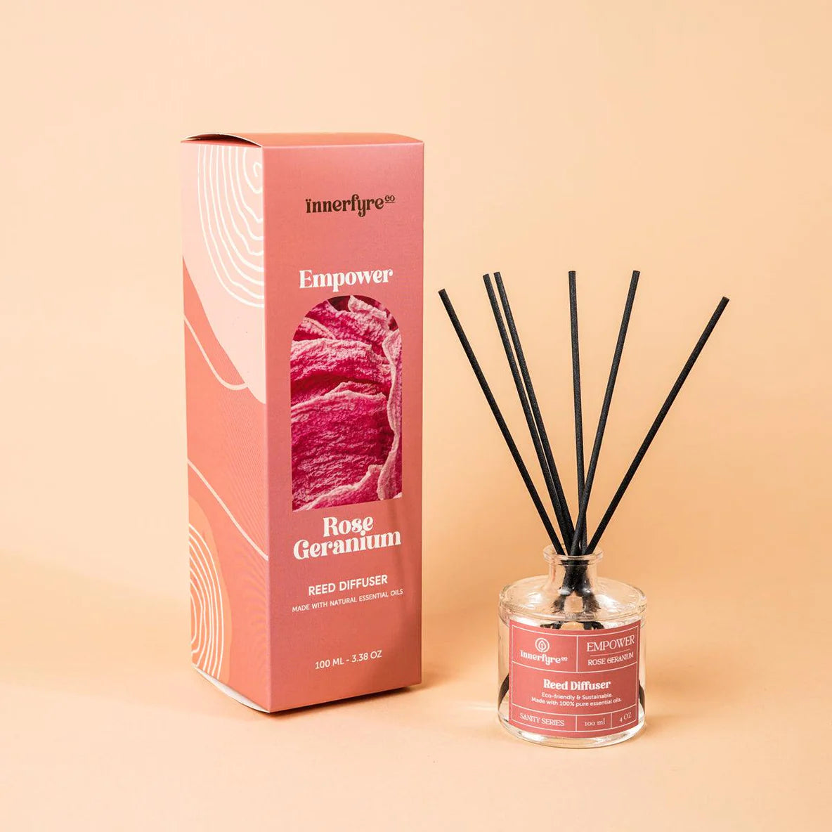 Innerfyre Co Rose Diffuser 50ml | Buy at The Green Collective