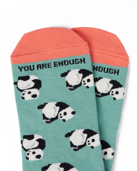 Talking Toes Positive Panda (You are enough) Crew Sock | Other Accessories | The Green Collective SG