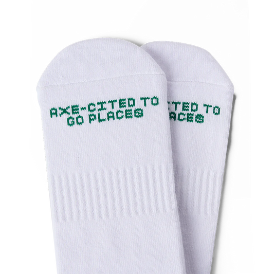 Talking Toes Pure Axe-citement Athletic Crew Sock | Socks | The Green Collective SG