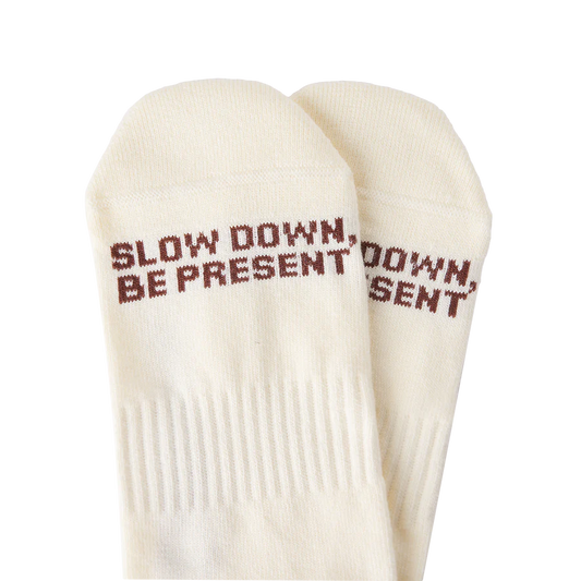 Talking Toes Slow-Down Bagel Athletic Crew Sock | Socks | The Green Collective SG