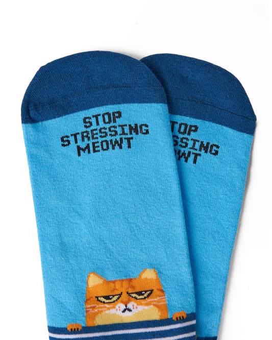 Talking Toes Relief Ginger Cat Crew Sock | Other Accessories | The Green Collective SG