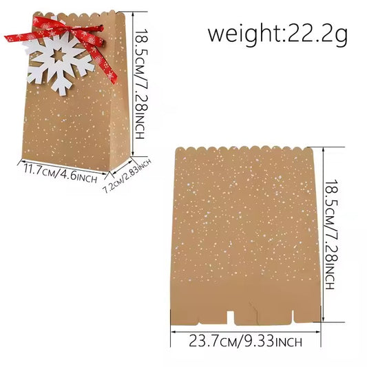 Christmas Paper Gift Bags With Ribbons (assorted designs)