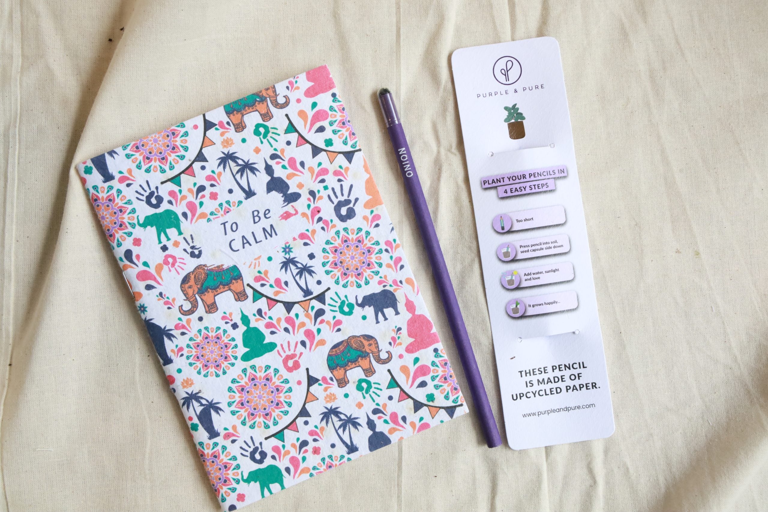 Buddha Notebook Set by Purple & Pure | Available at The Green Collective