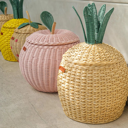 Momiji Pineapple Storage Basket - Medium Natural