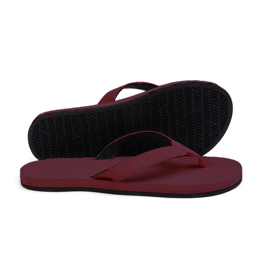 Indosole Men's ESSNTLS Flip Flop Burgundy | Mens Footwear | The Green Collective SG