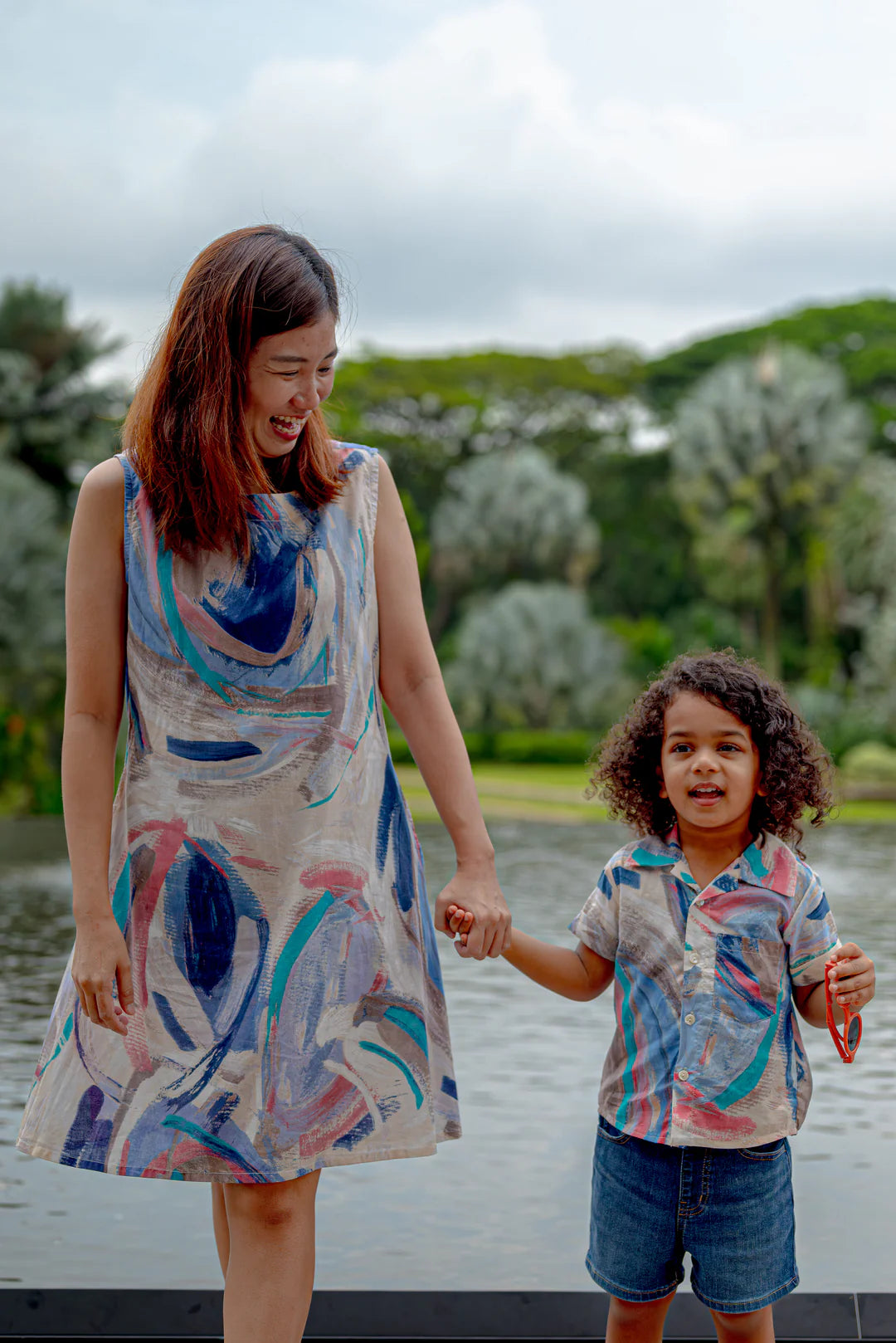 Women's A Line Dress with Pockets Dress Multi coloured | Women Clothes | The Green Collective SG