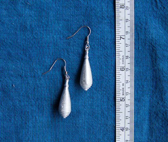 Recycled Metal Drop Earrings