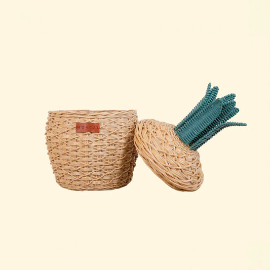Momiji Pineapple Storage Basket - Small Natural