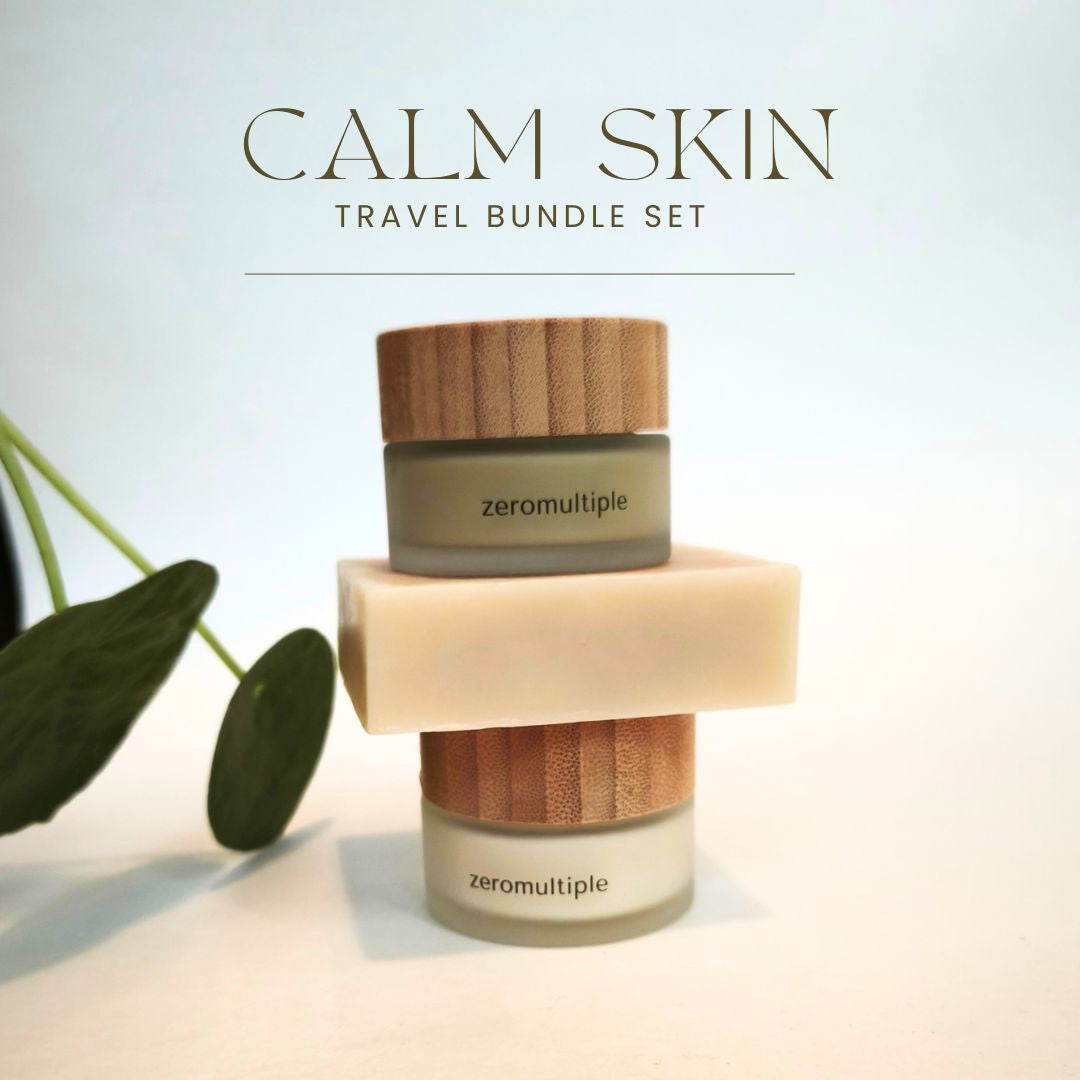 Zeromultiple Calm Skin Travel Set - Skincare Bundle for Sensitive & Stressed Skin
