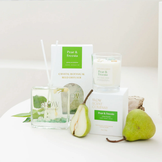 Slow Scent Company Crystal Botanical Reed Diffuser - Pear and Freesia