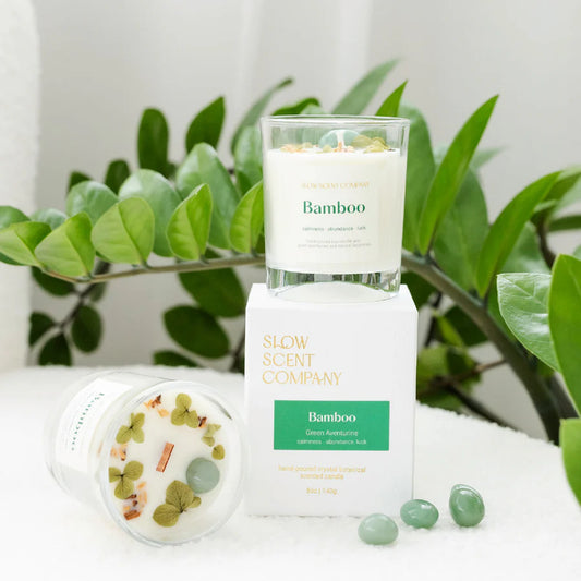 Slow Scent Company Bamboo Crystal Candle | Home fragrances | The Green Collective SG