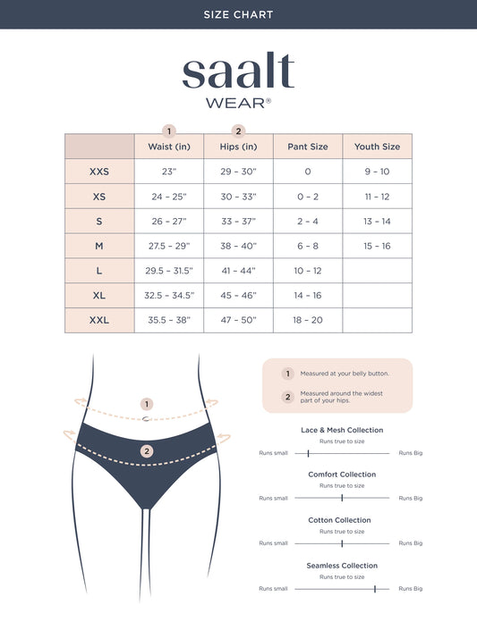 SaaltWear Leakproof Comfort Brief Black | period underwear | The Green Collective SG