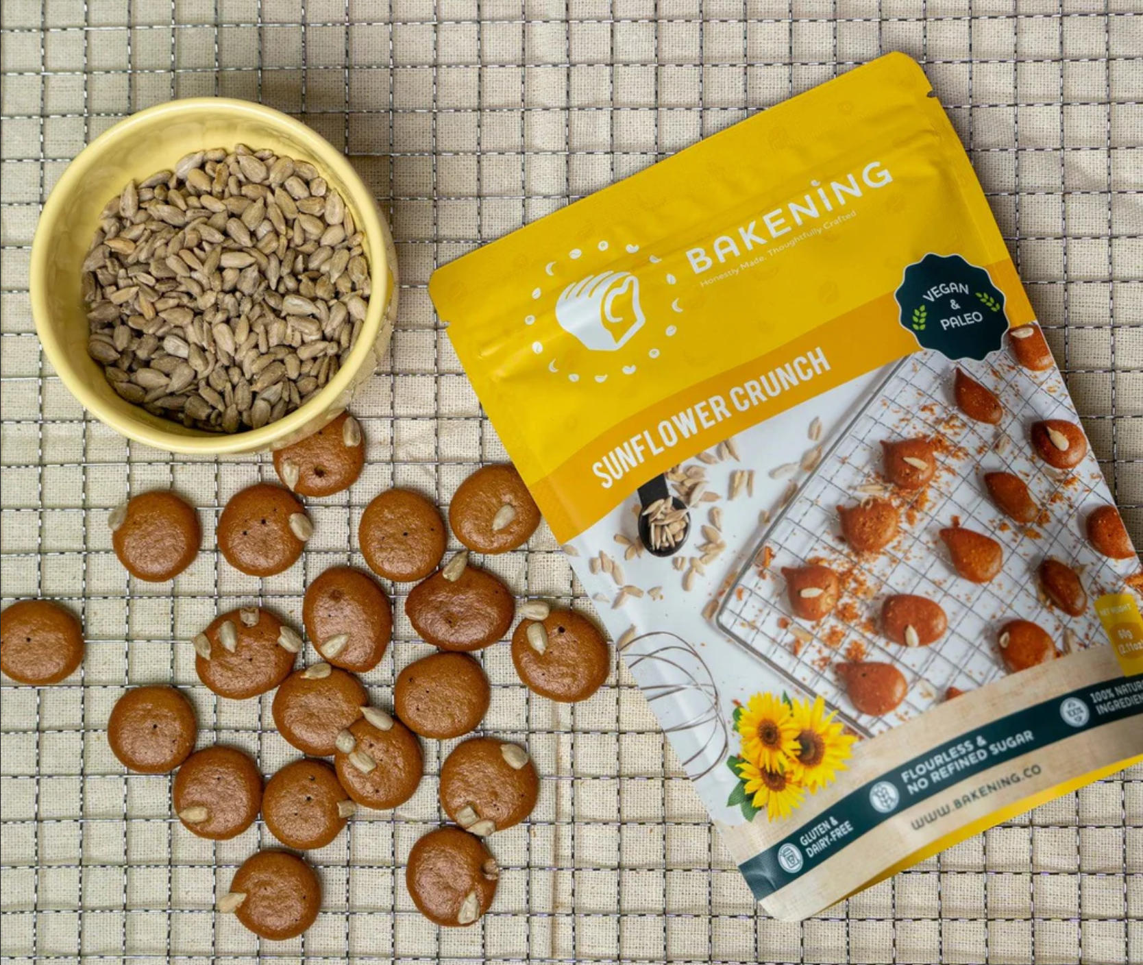 Bakening Sunflower Crunch Cookies | Buy at The Green Collective