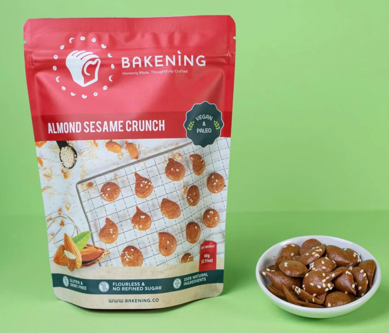 Bakening Almond Sesame Crunch | Shop at The Green Collective