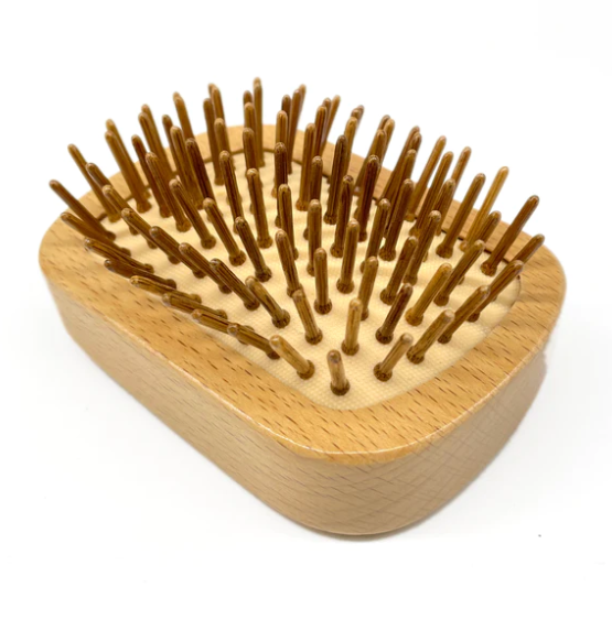 Bamboo Straw Girl Hairbrush | Purchase at The Green Collective