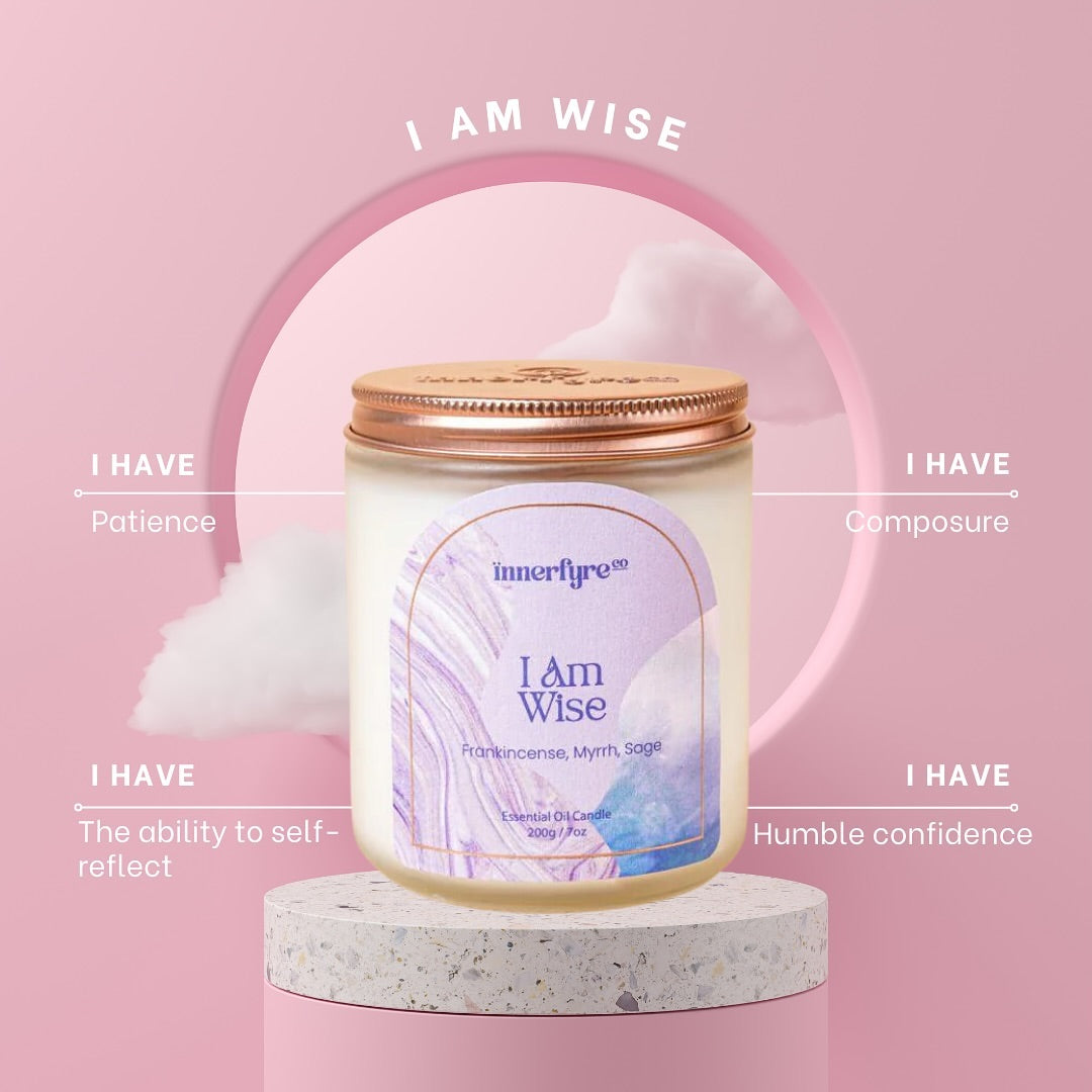 I AM WISE Candle: Frankincense, Myrrh, Patchouli