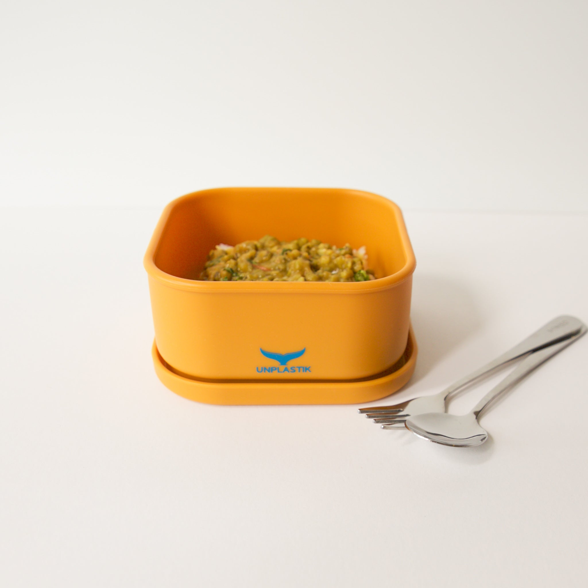 Unplastik Square Lunch Box - Mustard