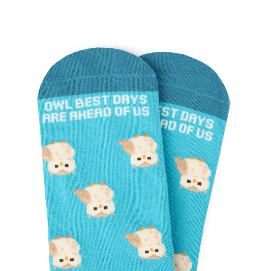 Talking Toes Owl Be Okay Crew Socks