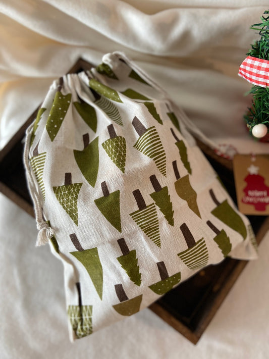 X'mas Gift Pouch - Tree (Large)