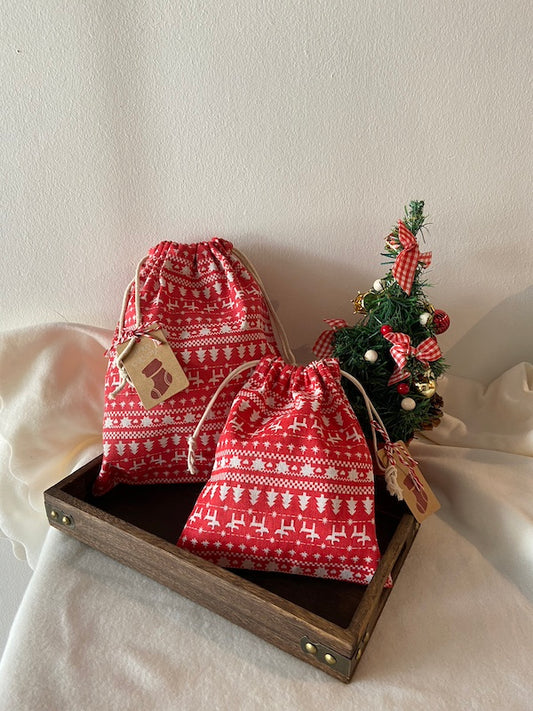 X'mas Gift Pouch - Red (Small)