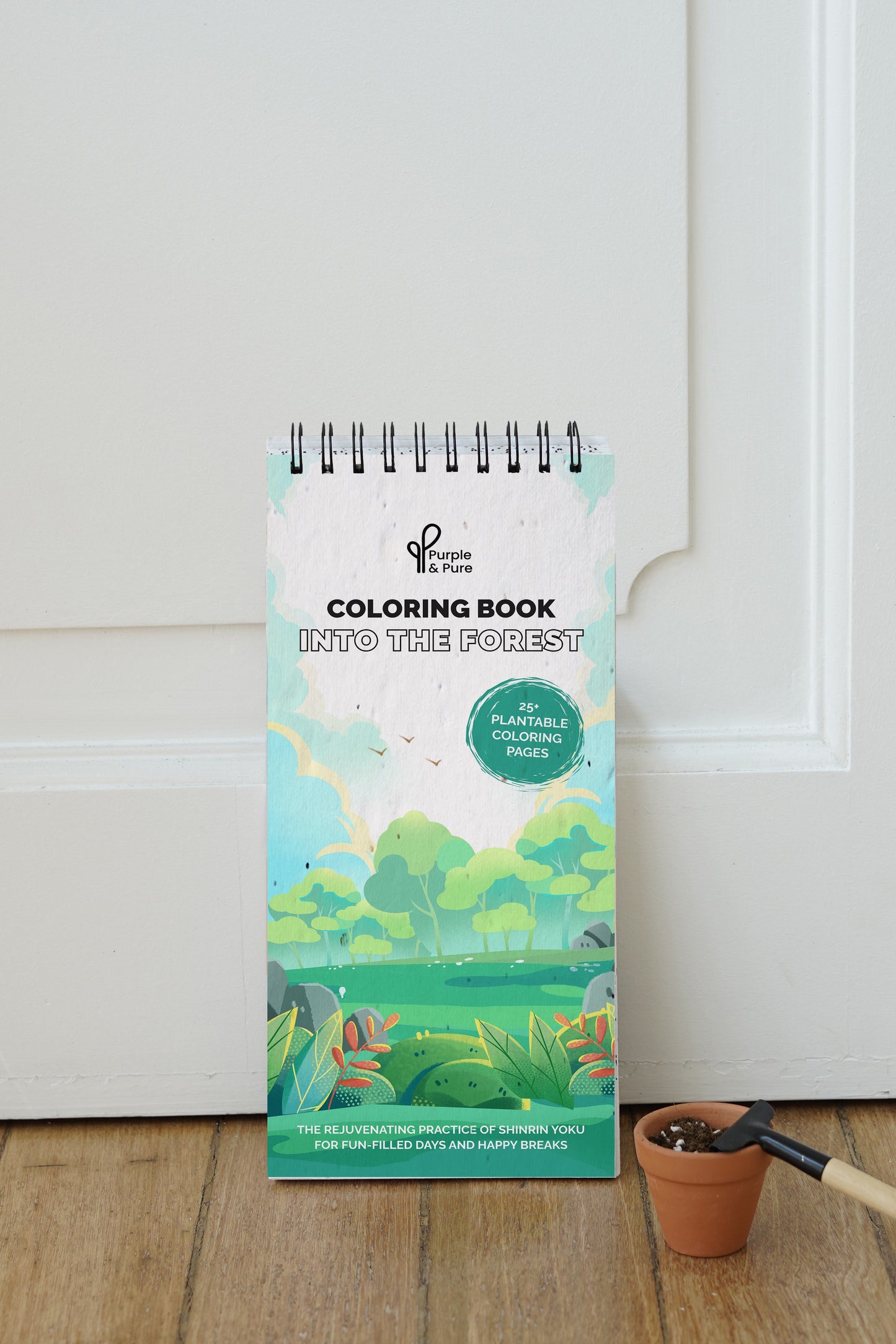 Purple & Pure into the forest Plantable Colouring book