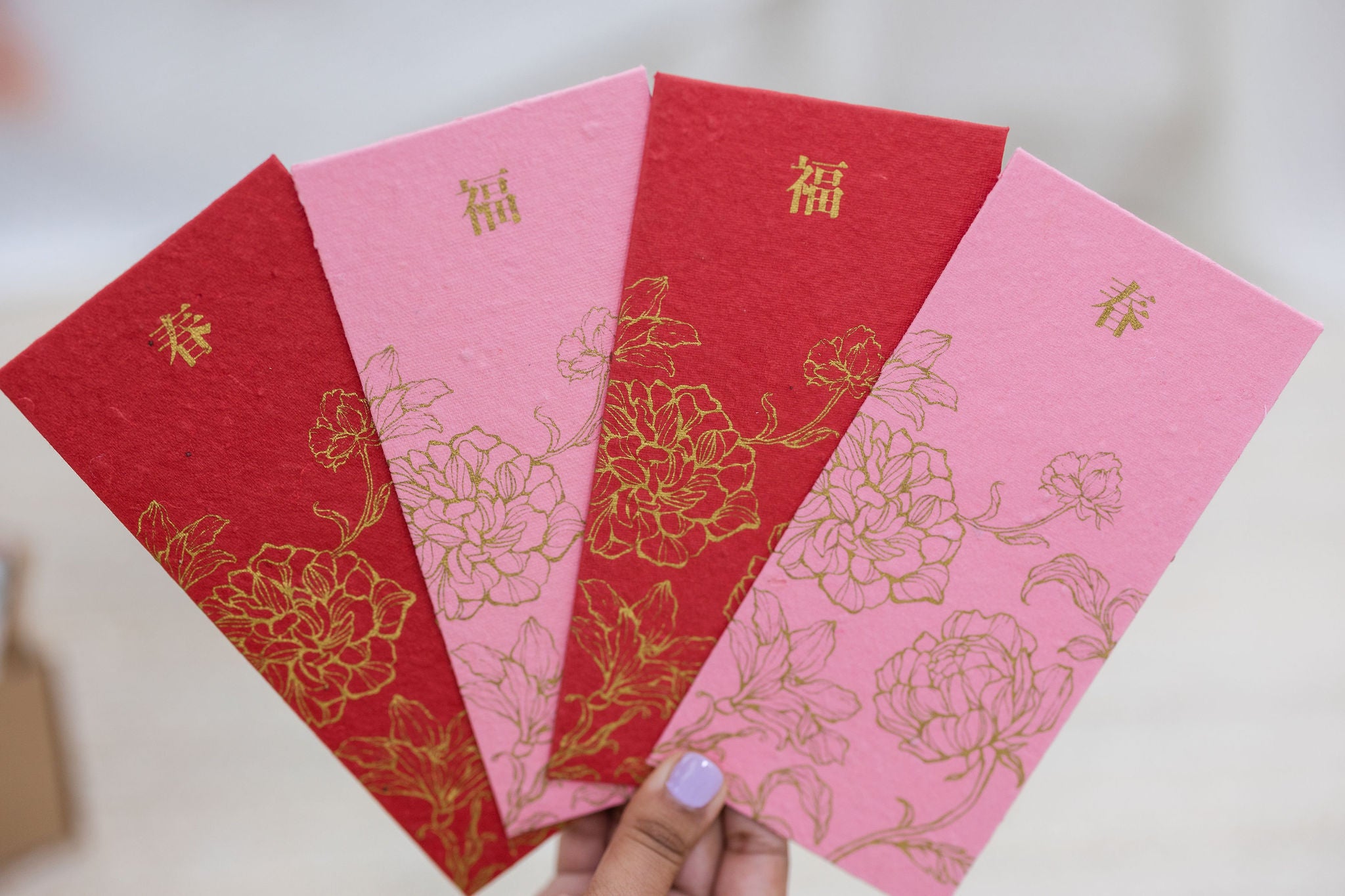 Purple & Pure Plantable Red Packets (set of 8) | stationary | The Green Collective SG