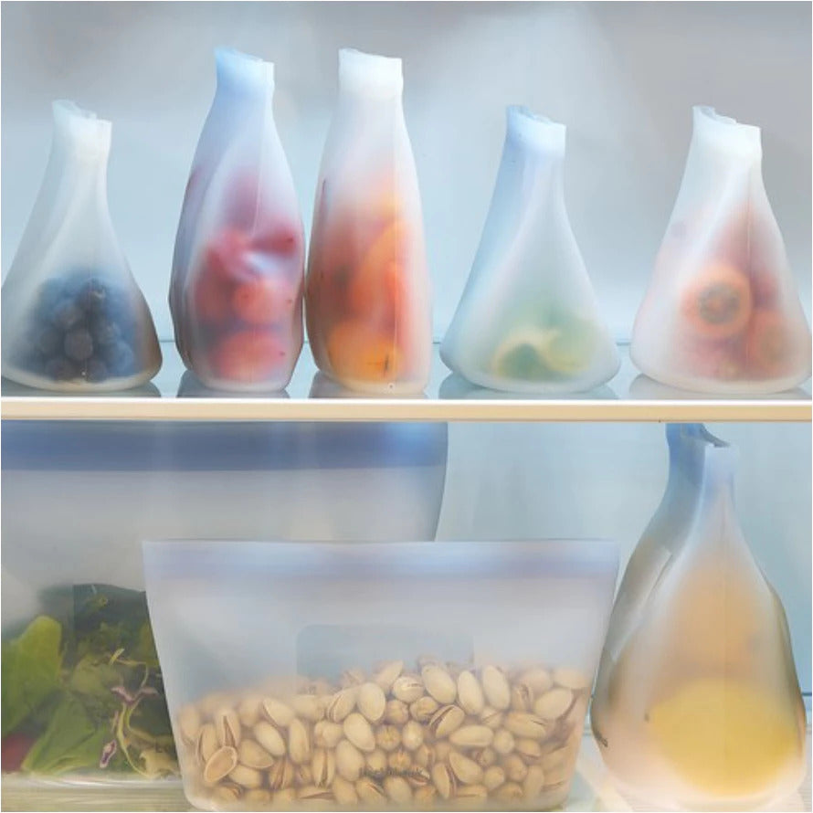 Multi-Purpose Eco-friendly & Reusable Silicone Zip-lock Food Storage Bag (Assorted Color)