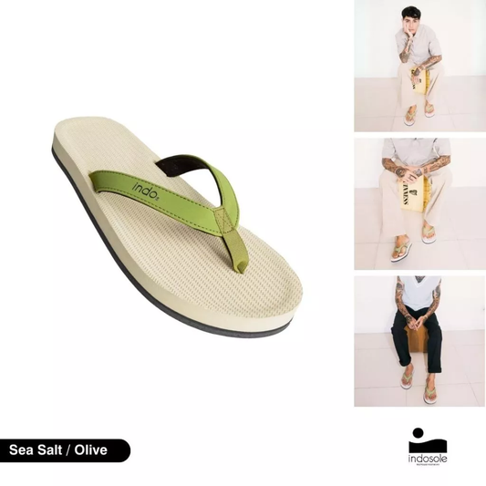 Indosole Men's Flip Flops Waterproof & Slip Resistant Slippers