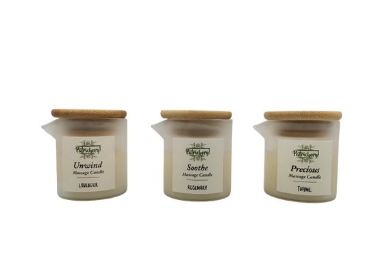 Patrichory Mini Massage Candles - Wellness Collection