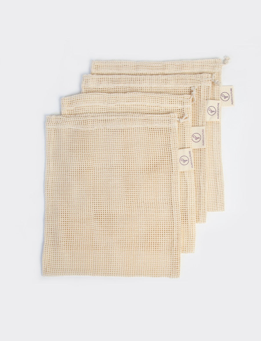 Mesh Produce Bags 4 by Purple & Pure | Get it at The Green Collective