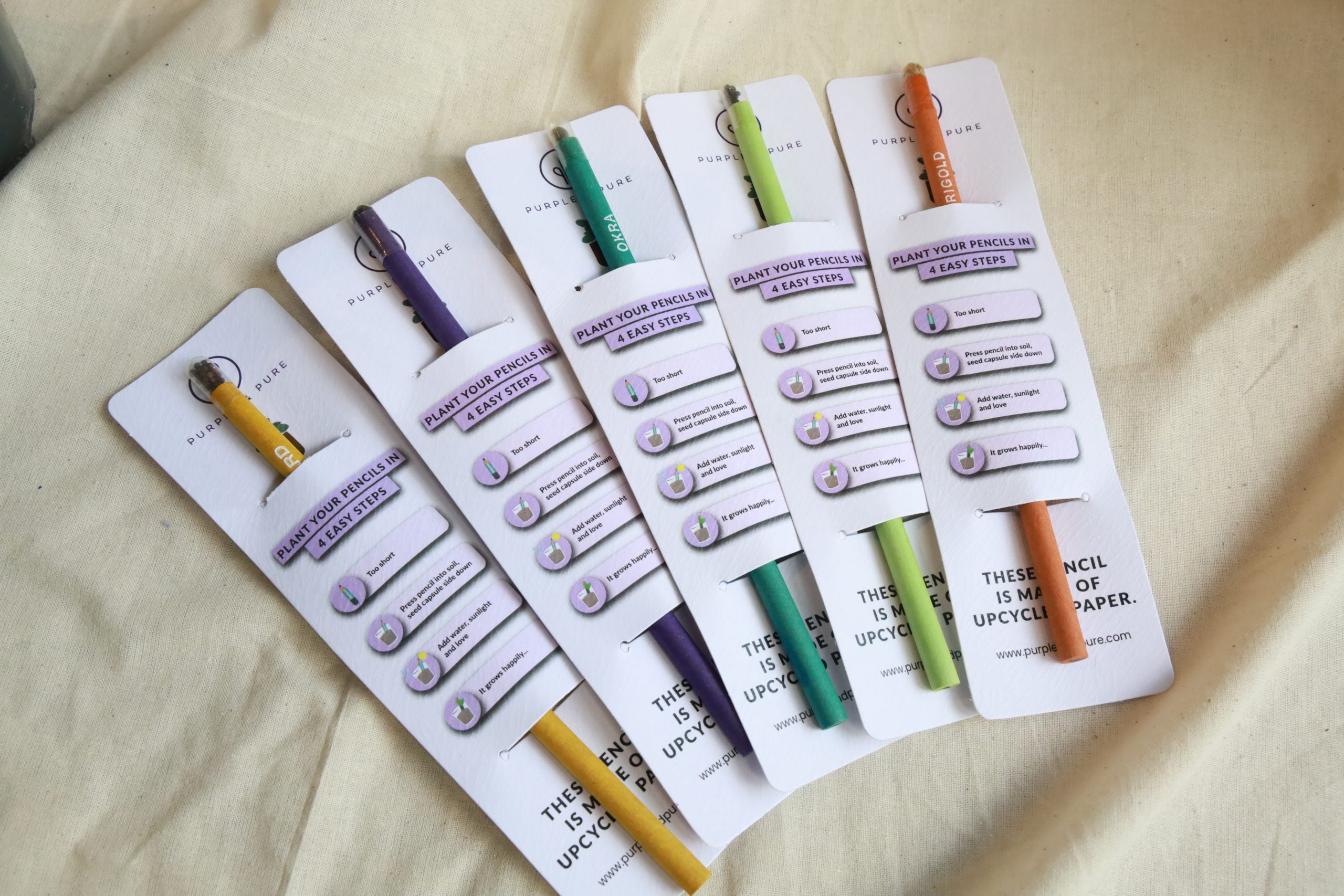 EcoGrow Seed Pencils by Purple & Pure | Purchase at The Green Collective