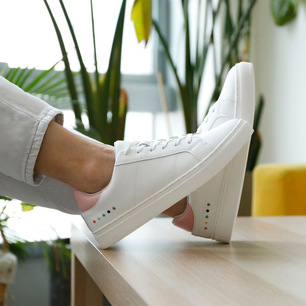 Kicks White/Pink by Lacess Limited | Shop at The Green Collective