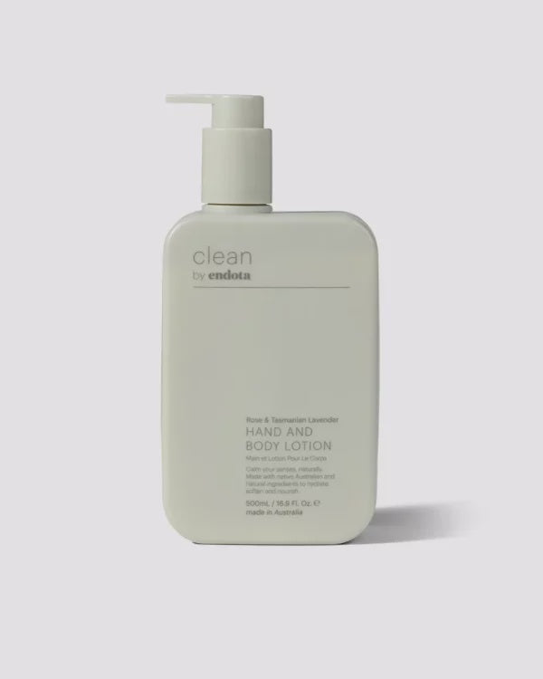 CLEAN by endota Rose & Tasmanian Lavender Hand & Body Lotion 500ml | Bodycare | The Green Collective SG