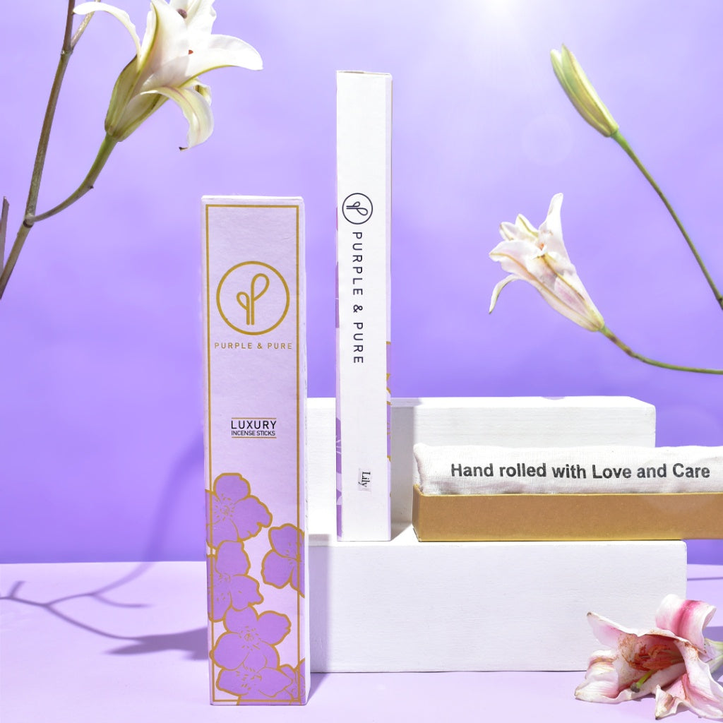 Purple & Pure Lily Incense | Get it at The Green Collective