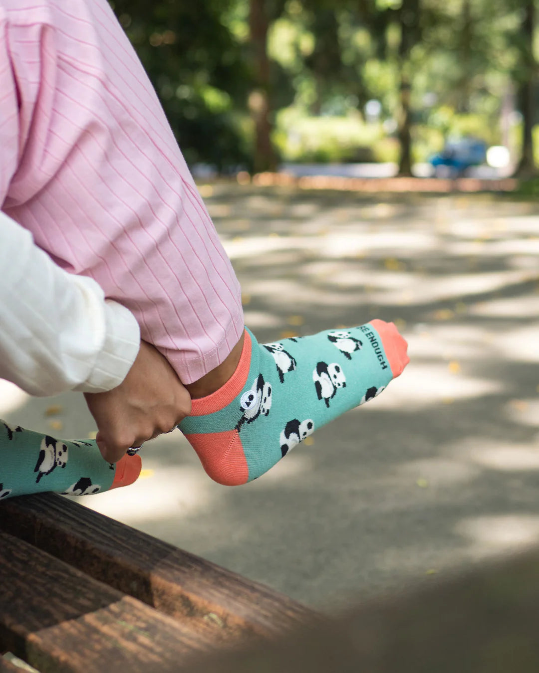 Taking Toes Talking Toes Positive Panda (You are enough) Ankle Socks