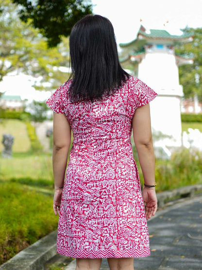 Singapore Red Women's Cheongsam Dress by Nimbu