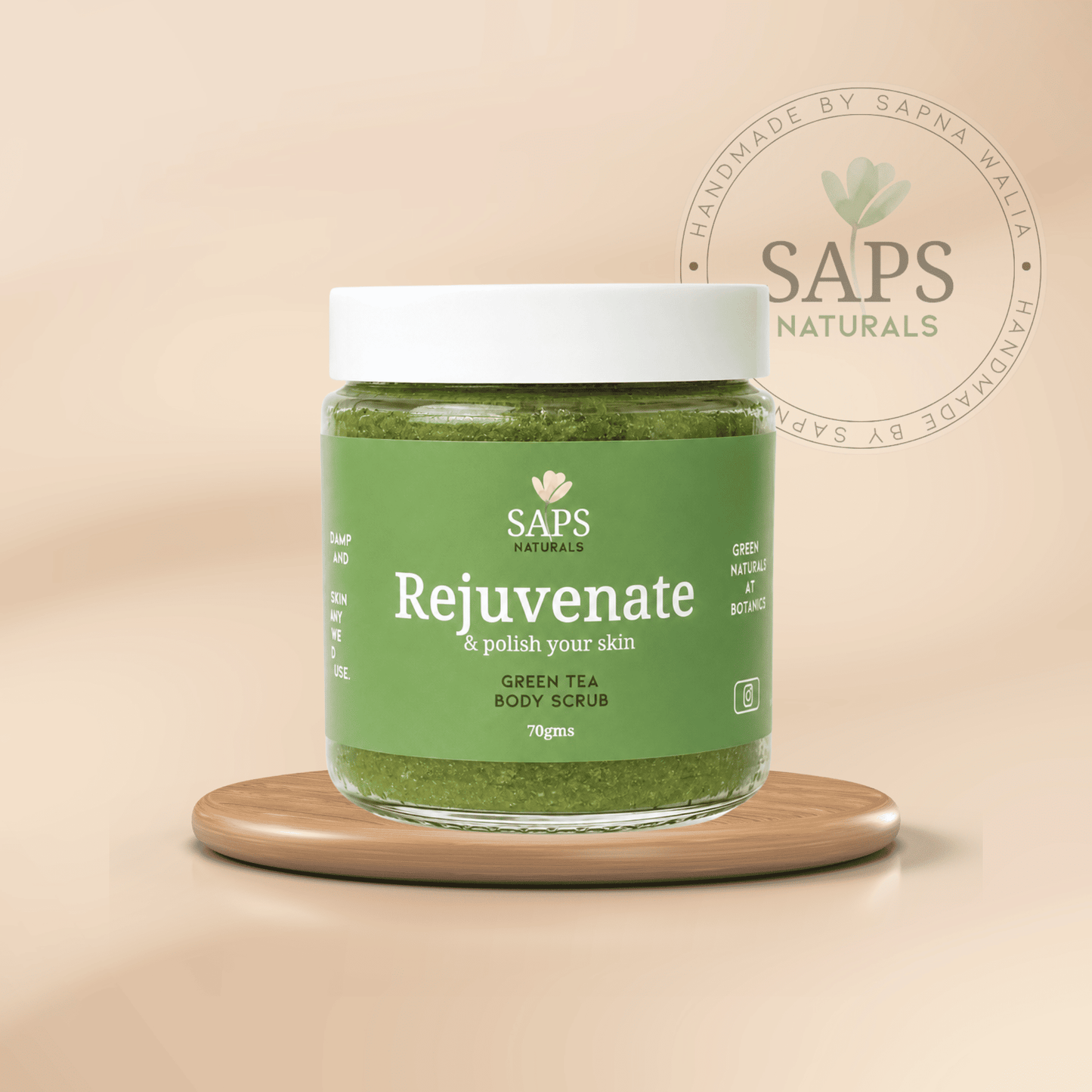 SAPS Naturals Green Tea Body Scrub