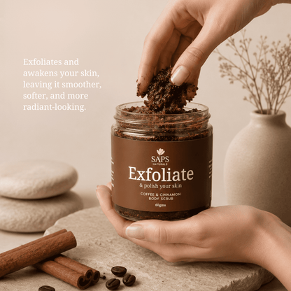 SAPS Naturals Coffee and Cinnamon Body Scrub